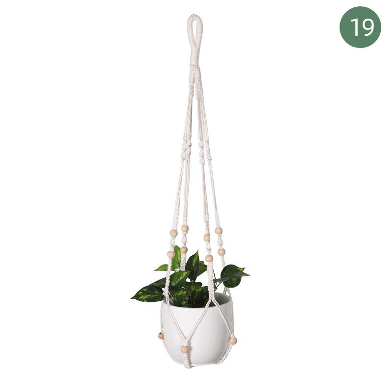 Creative Woven Cotton Plant Hanging Basket Set