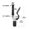 Industrial Restaurant Sink Faucets set 45" Flexible Hoses Black Sprayers set Pre-Rinses Hoses with Spray Valves for Sink