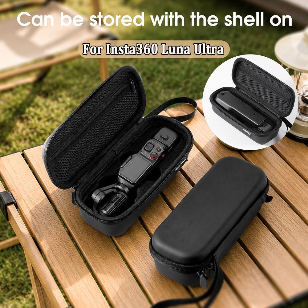 Waterproof Mini Carrying Case PU Handbag for Insta360 Luna Ultra Gimbal Camera Accessories