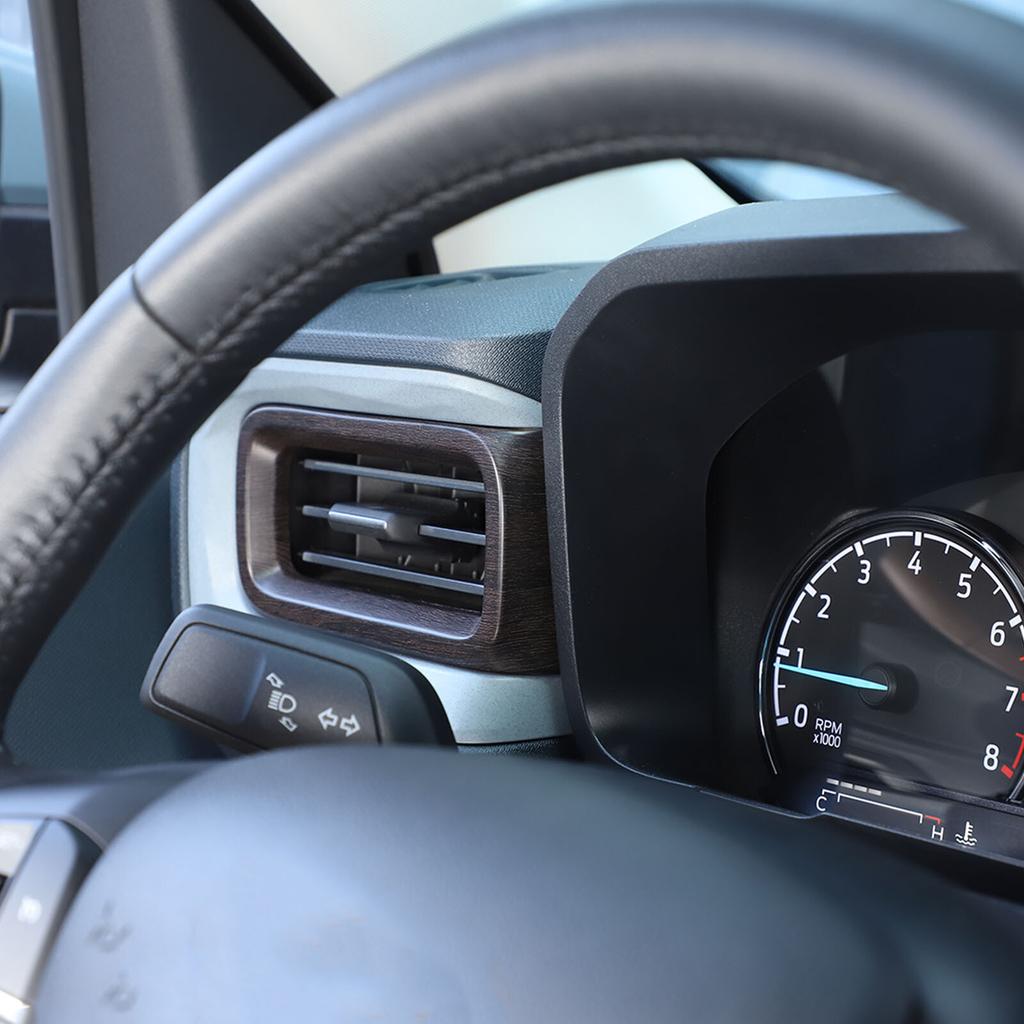 ABS Oak Grain Dashboard Side Air Vent Frame Trim Cover For Ford Maverick -23