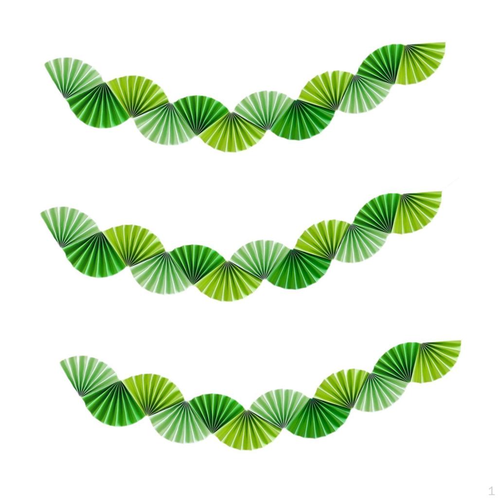 3 Stück Papierfächer Girlande Hintergrund Banner Deckenhänger Dekoration für Karneval Hochzeitsfeier