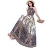 Beach dress cotton and silk printed suspender dress Hawaiian wind island Yunnan travel vacation dress artificial cotton fresh