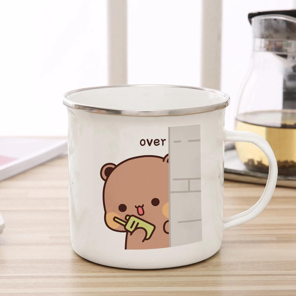 Funny Mugs Coffee Cups Cartoon Milk Mocha Bear Boob and Doodle Enamel Cup Mug Mug for Tea Drinkware Personalized Beer Travel Bar