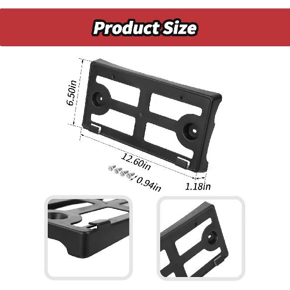 JeCar License Plate Bracket Frame for 2024+ Ford Mustang Front License Plate Holder Replacement