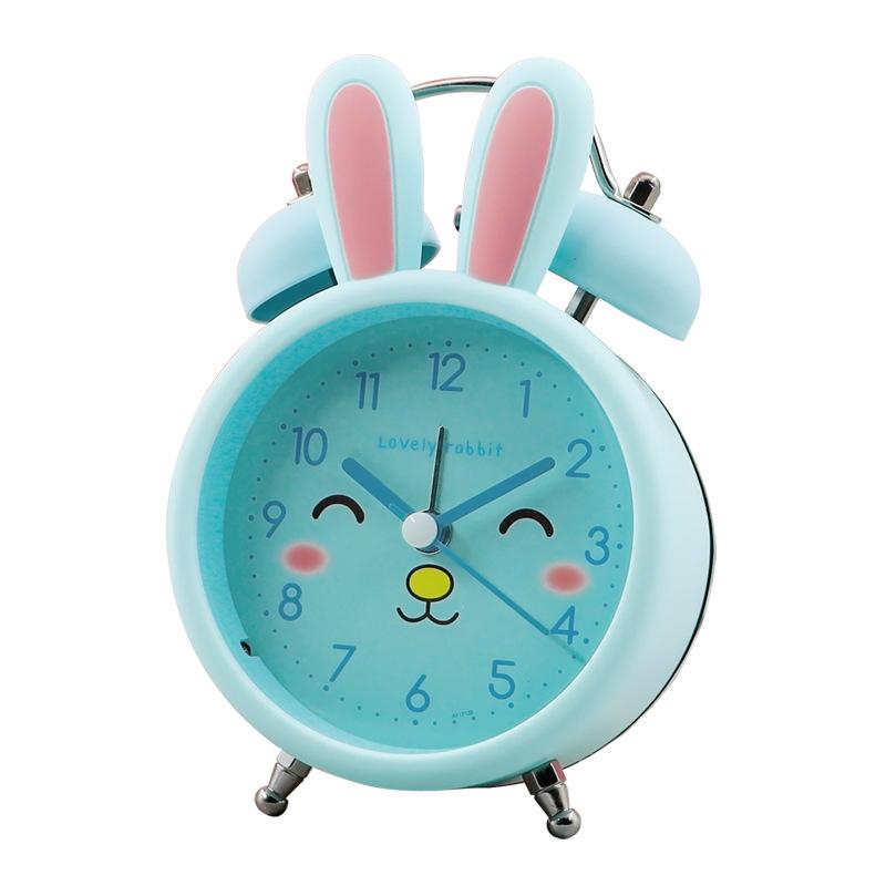 Alarm Clock for Children Ringing Cartoon Animation Cute Creative Bunny Ears Bunny Children Alarm Clock