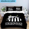 3pcs Powerful Football Crest Design Printed Bedding Set Duvet Cover Closure Includes 1 Duvet Cover & 2 Pillowcases Bedding Sets Home Decor Gifts