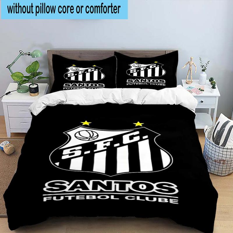 3pcs Powerful Football Crest Design Printed Bedding Set Duvet Cover Closure Includes 1 Duvet Cover & 2 Pillowcases Bedding Sets Home Decor Gifts