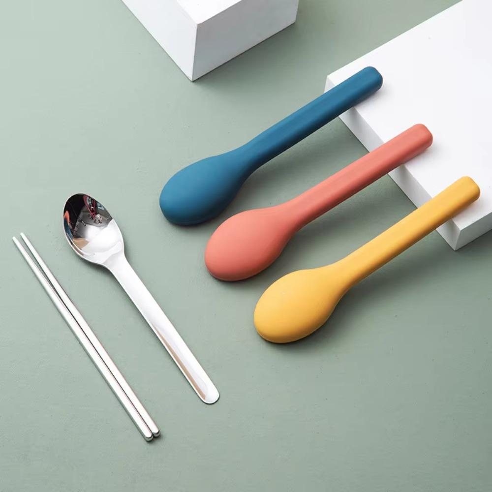 3pcs/set 304 Stainless Steel Children's Tableware Set Rust-proof Flatware Set  Camping