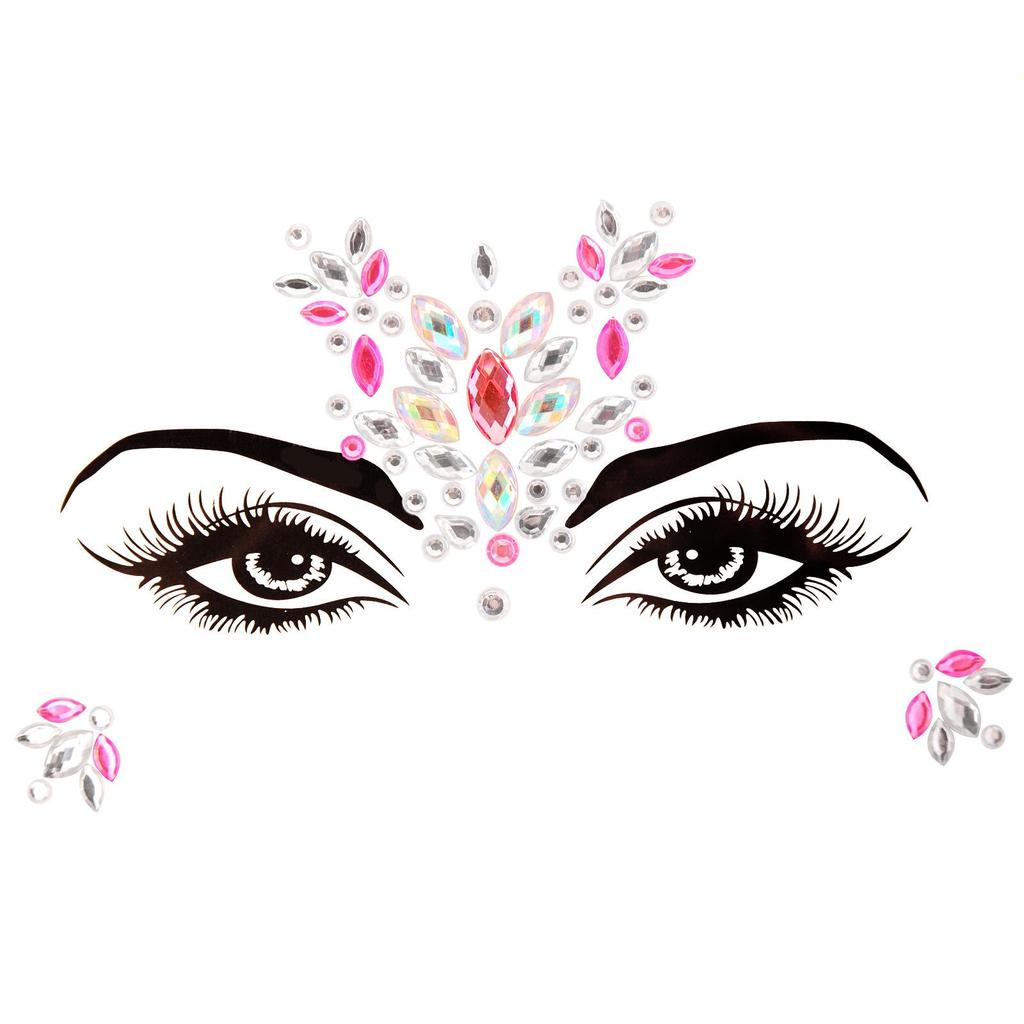Crystal Tattoo Sticker Glitter Eyeliner Eyebrow Makeup Face Eyes Diamond Temporary Tattoo Rock Rhinestone 3D Eyeliner Stickers
