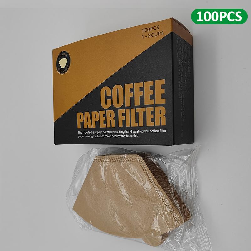 Disposable Coffee Paper Filters, 100 Pcs Cone Replacement Filter For coffee Maker U-shaped filter paper for drawer boxes