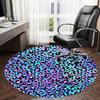 1PC Leopard print Non-Slip Floor Round carpet, Office, family, bedroom, Large Area Rug Indoor Rugs, Vibrant Colors-Z0436