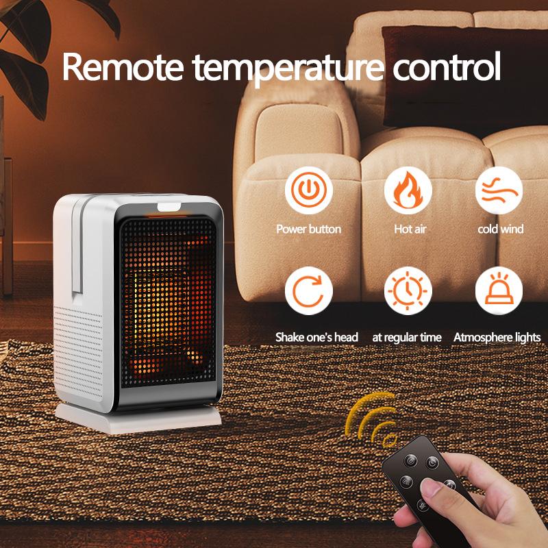 Desktop Warm Air Fan dual-purpose PTC quick heating shaking head electric for both cooling and heating Mini Quick Heating heater