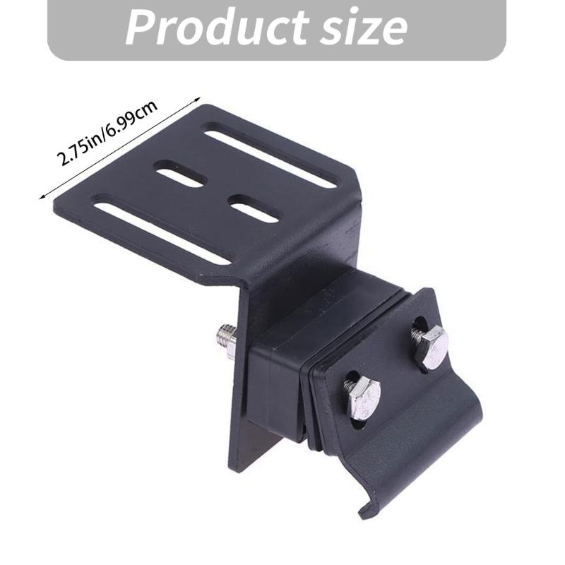 Roof Rack Mounting Fastener Set with Multiple Elongated Slots and Black Finish for Roof Rack Hardware Replacement and Installation Planning