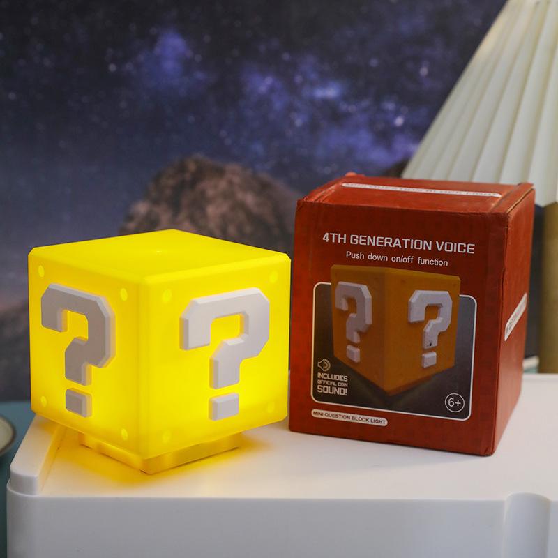 

Super Mario LED Question Block Night Light - Bedside Room Decoration Atmosphere Lamp Question Mark Night Light жовтий