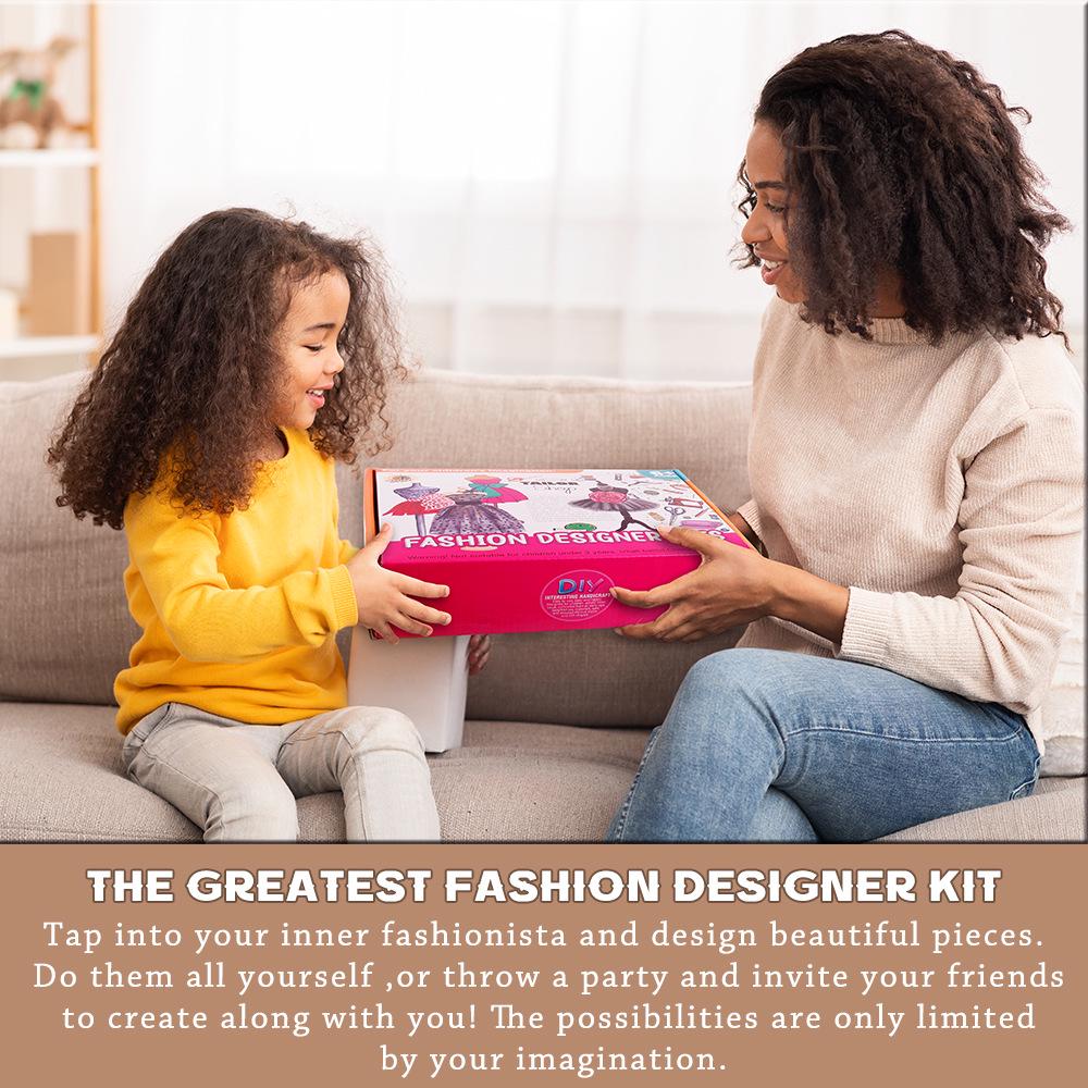 DIY Sewing Set for Creative Girls Ages 6-12: Design and Make Children's Clothing