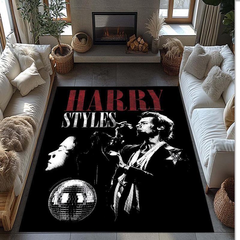 Soft Crystal Velvet Floor Rug,Harry Styles Anti Slip Decorative Carpet, Plush Area Mat For Indoor Home Decoration