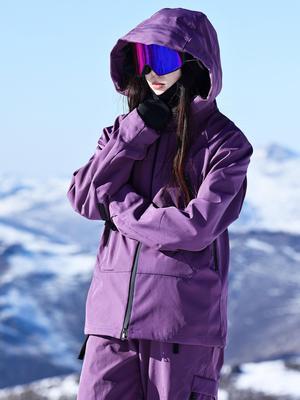 Unisex Purple Waterproof Ski & Snowboard Suit: Warm Winter Two-Piece