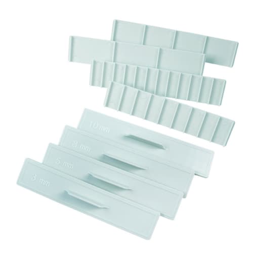 Gevrkjenp Roll Cake Cutting Tool, Cutting Scale - 8 Pieces Cake Roll Divider, Safe Clear Scale for Accurate Dough Thickness, Cookie Dough Tool for Cut