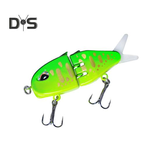 6CM/6.5G Multi-Jointed Fishing Lure with Hooks Realistic 2-Section Swimbait Plastic Artificial Bait Freshwater Saltwater Bass Trout Pike Fishing