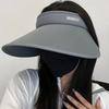 Summer ice silk sunscreen hat women's double-sided UV protection sun hat enlarged brim empty top hat big brim sun hat