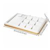 Soft PU Jewelry Display Tray Sleek Rectangular with Raised Border