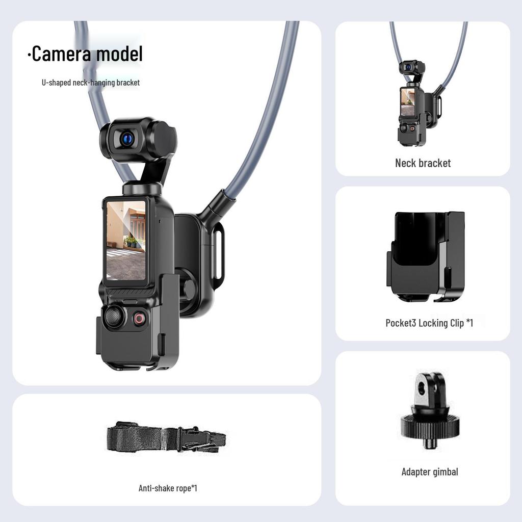 Magnetic Neck Hanging Bracket for Phone: Ideal for POV Live Streaming, Running, Cycling, Fishing, Sports Cameras.