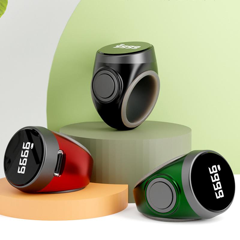 Chytrý Tasbih Počítadlo Digitální Elektronické Počítadlo Prstencové Muslimský Tasbeeh Zikr Prsten Připomenutí Vibracemi Času Modlitby