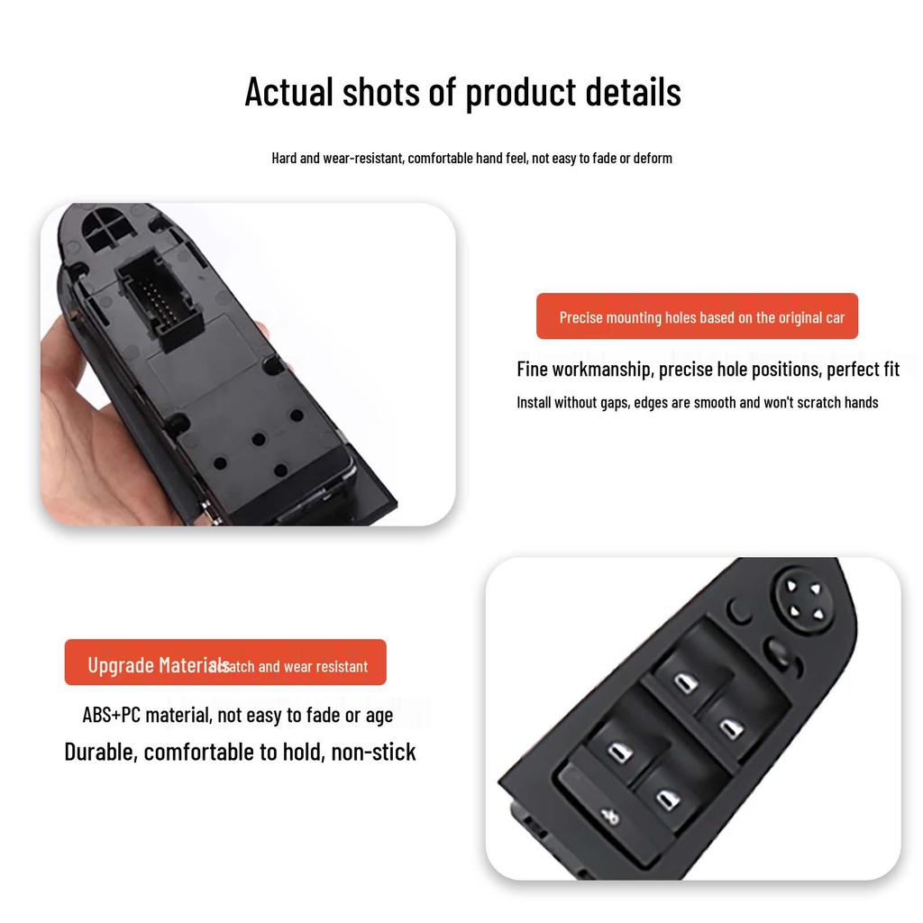 Compatible with BMW 3 Series E90: 318, 320, 325 - Power Window and Control Switch Button