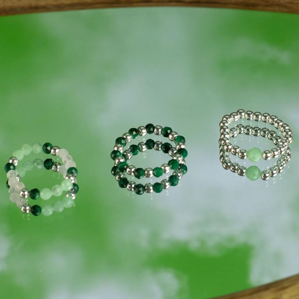 Nymph Spirit Gemstone Ring Set – Forest Spirit