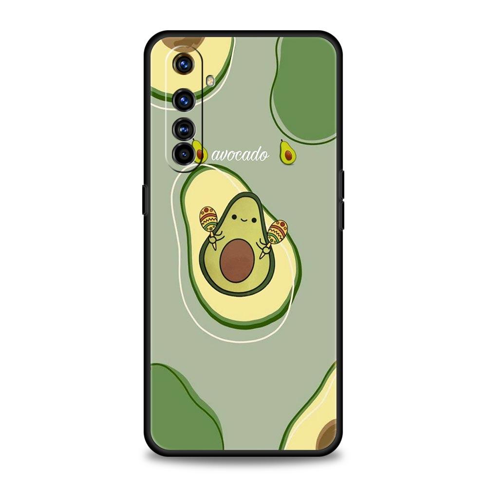 Cute Avocado Soft TPU For Realme 13 12 11 10 9 Pro Plus GT3 GT2 C21 C25 C35 C53 C55 C67 Pro 5G Phone Case Cover Fundas Capas Bag