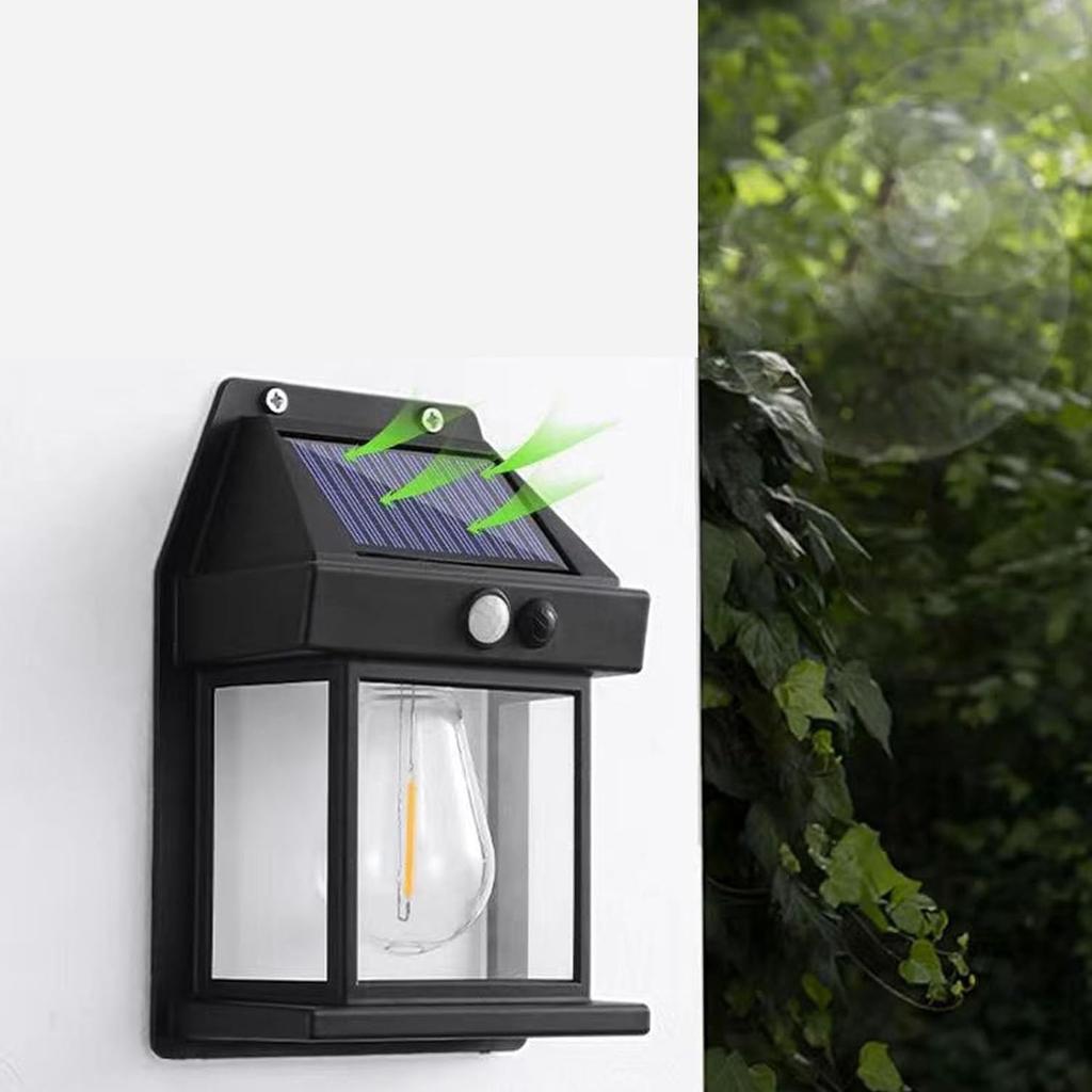 Solar Garden Lamp With Sensor, Wall Lamp, Warm Color Led