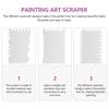 Lurrose Paint Scrapers, Acrylic Painting Tools, Durable, Lightweight, and Portable, Perfect for Home, School, and Students, Set of 7, White
