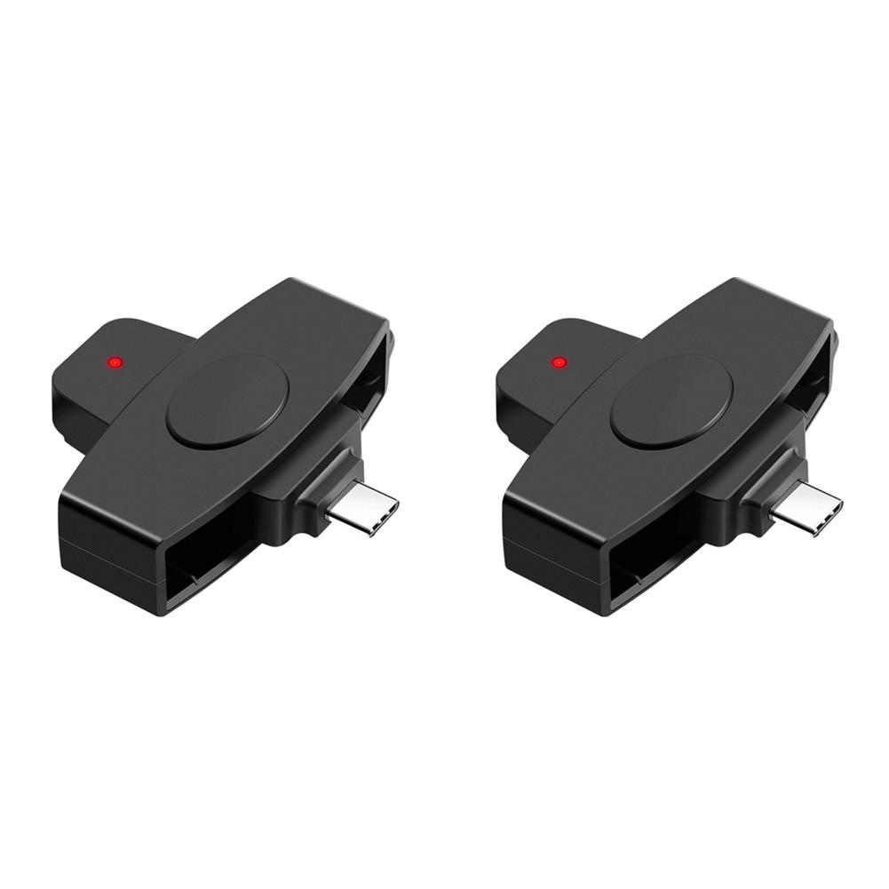 Type-C Smart Card Reader Portable CAC Bank Tax Declaration SIM IC Card Reader Support for Windows for OS for Laptop Accessories