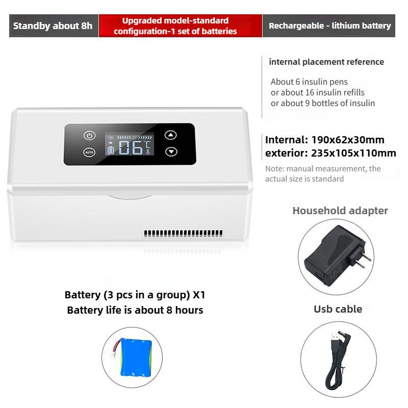 Rechargeable Insulin Refrigeration Box Mini Special Medicine Refrigerator Portable Car Home Use Small Fridge