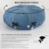 Washed Denim Women Beret Hats Rhinestone Embellished Painter Cap  Spring Autumn Season