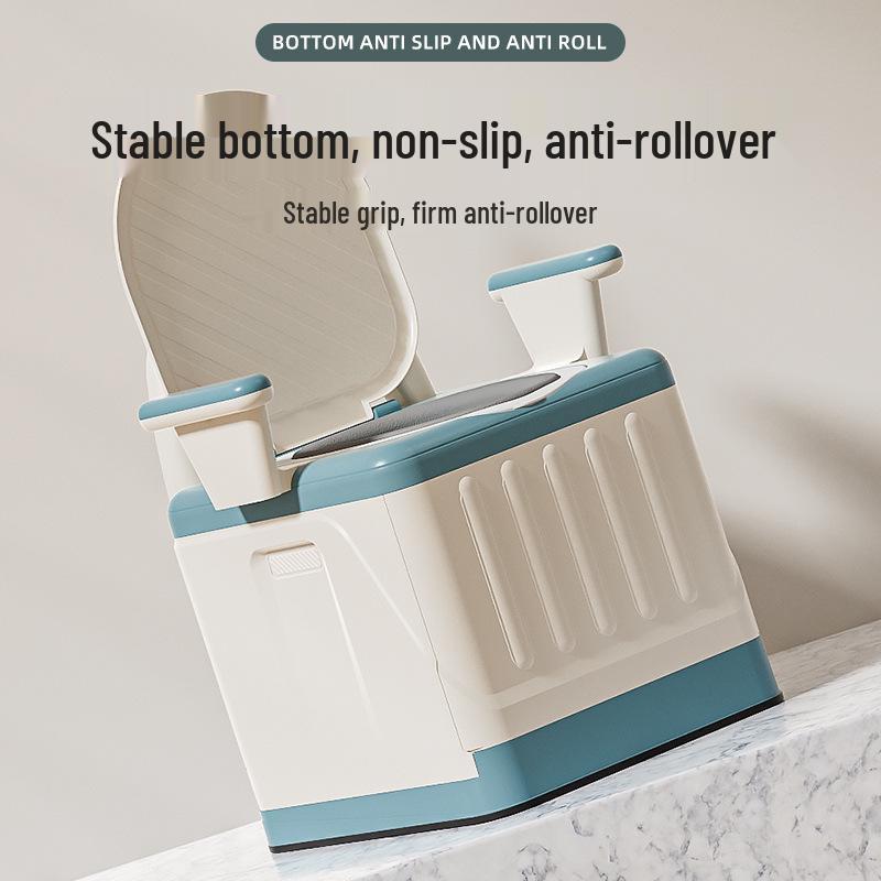 Foldable Odor-Proof Portable Commode Chair for Adults and Elderly