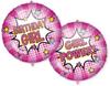Foil Balloon + Weight Birthday Girl Pink 45Cm