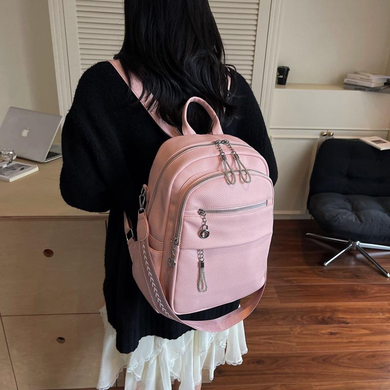 Backpack Bag Women's New Fashion Student High-end Multi-functional Bag Versatile Shoulder Backpack School Bag