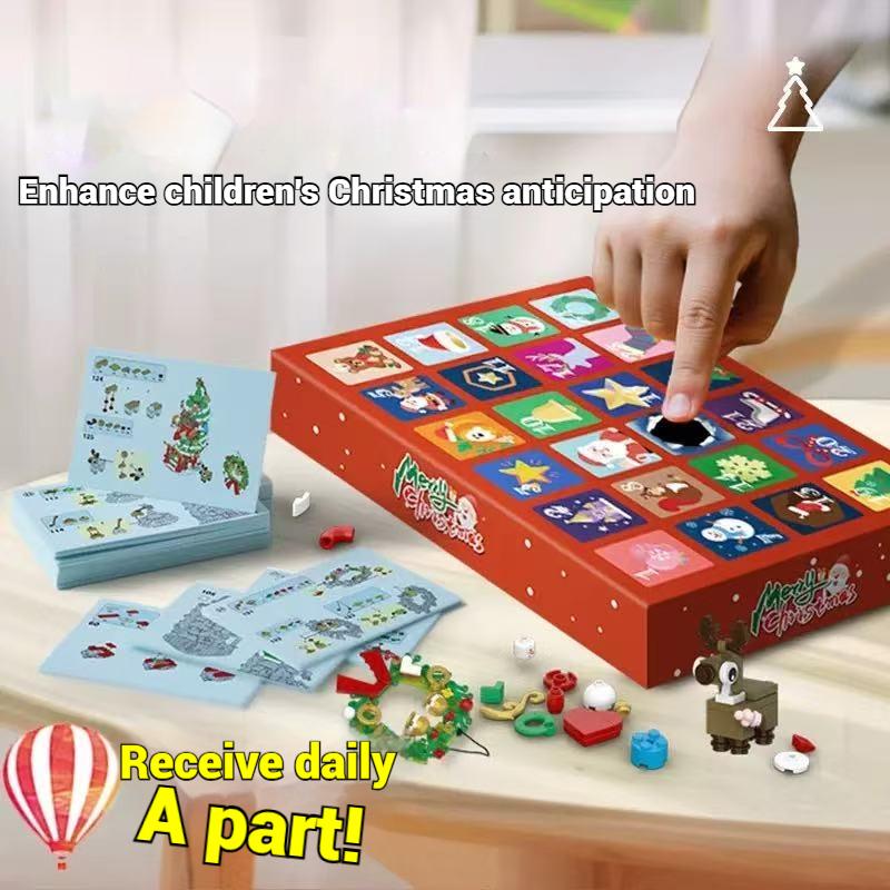 820PCS Christmas Tree Hole Music Building Blocks, DIY Elk Model Assembly Toy, Holiday Gift for Kids, Desk Décor & Home Ornament