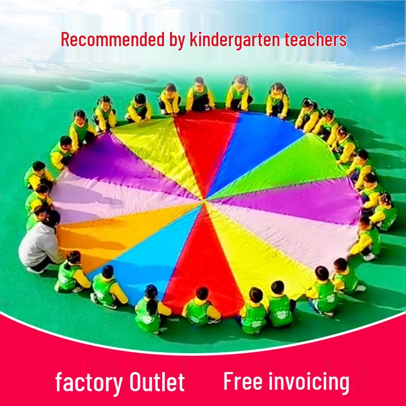 

Красочный детский парашют для сенсорной игры и фитнес-активностей