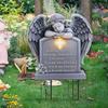 UV-Resistant Angel Garden Stake Angel Shaped Memorial Cherub Yard Sign  Adding Solemn Atmospheres