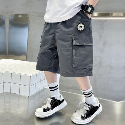 Boys Casual Loose Shorts Summer Kids Handsome Overalls Quarter Pants