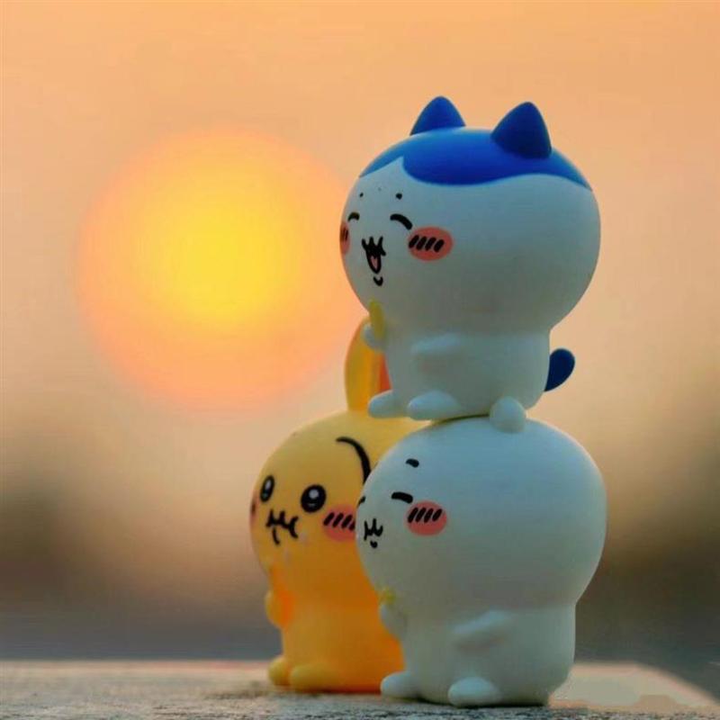 Chiikawa Figurka Hračka Kawaii Hachiware Usagi Panenky Ozdoby Kreslený Roztomilý Sebekritický Medvídek Stolní Dekorace Fanoušci Dětský Dárek