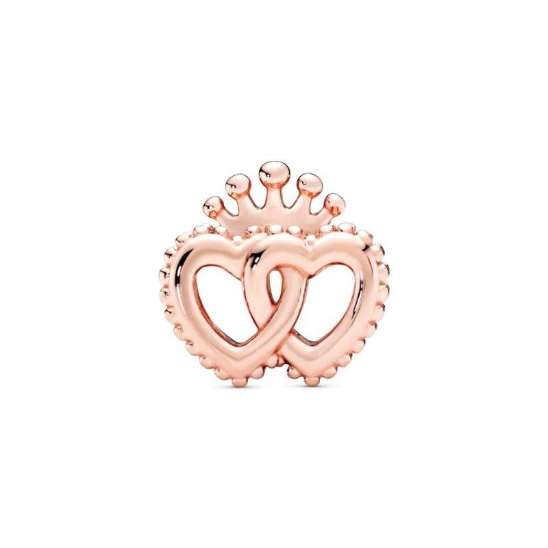 Pandora Love Crown 14K Rose Gold Heart-shaped Charm 787670