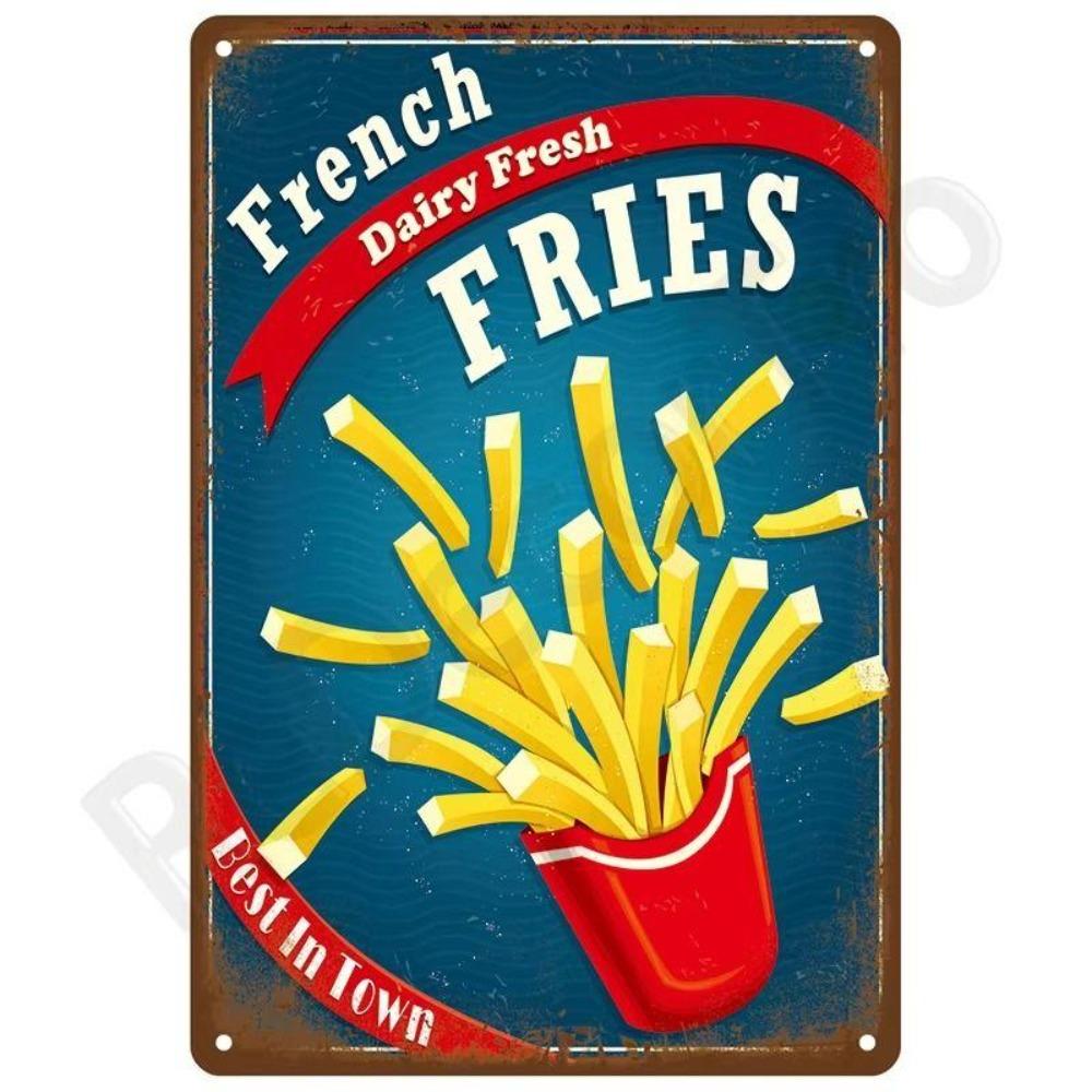 Retro Vintage Metal Tin Sign, 20x30cm Wall Art Decor for Living Room Kitchen