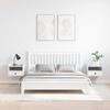 Nightstand Set of 2 White 38 x 36 x 29.5 cm Solid Pine Wood