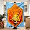 Maya the Bee Print Blanket - Soft & Comfortable, for Bedroom, Travel, Sofa, Home Decoration - Birthday Christmas Gift for Friend