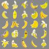 50 Banana Doodle Personality Cartoon Fruit Children's DIY Skateboard Mobile Phone Case Suitcase Sticker Waterproof
