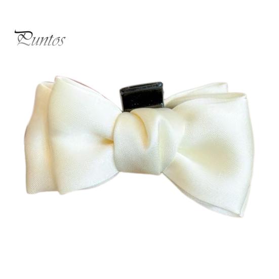 

Женская заколка для волос с гладким атласным бантом, декоративная противоскользящая заколка для волос с зубцами, боковая челка, маленькая заколка для волос, аксессуары для волос бежевый