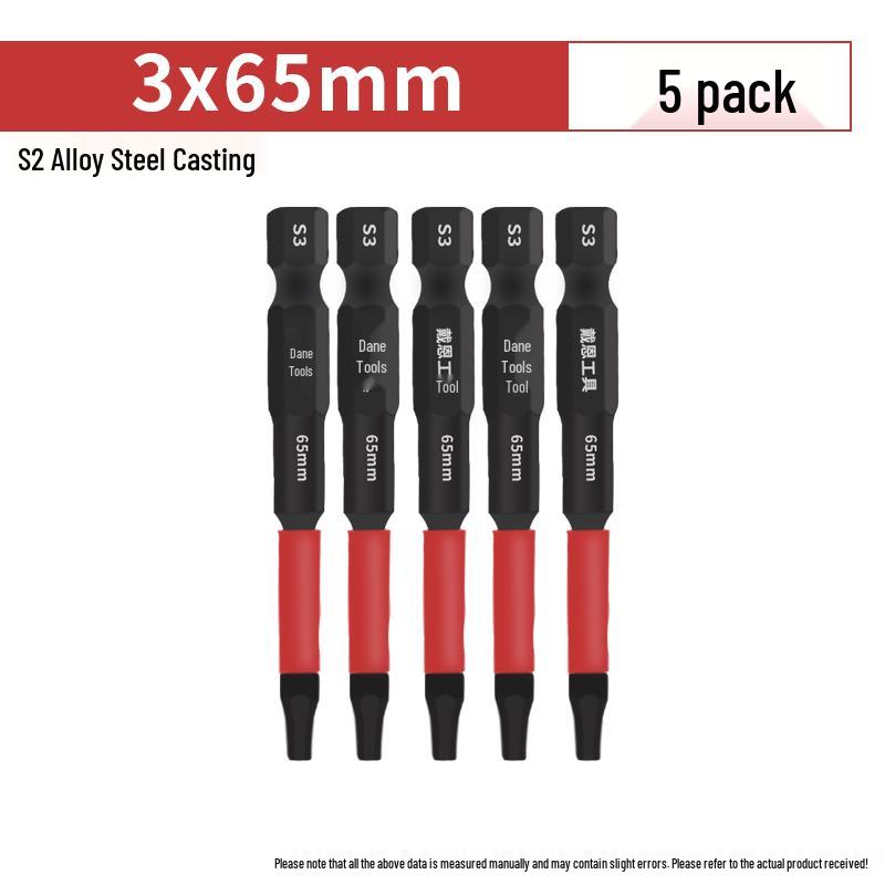 Hexagonal Anti-Slip S2 Alloy Steel Magnetic Screwdriver Bits for Electric Drills